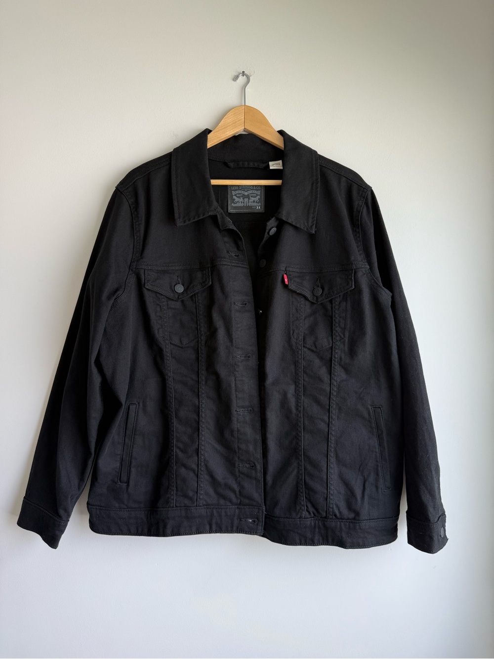 Levi’s Black Denim Trucker Jacket 3X Plus Size Classic